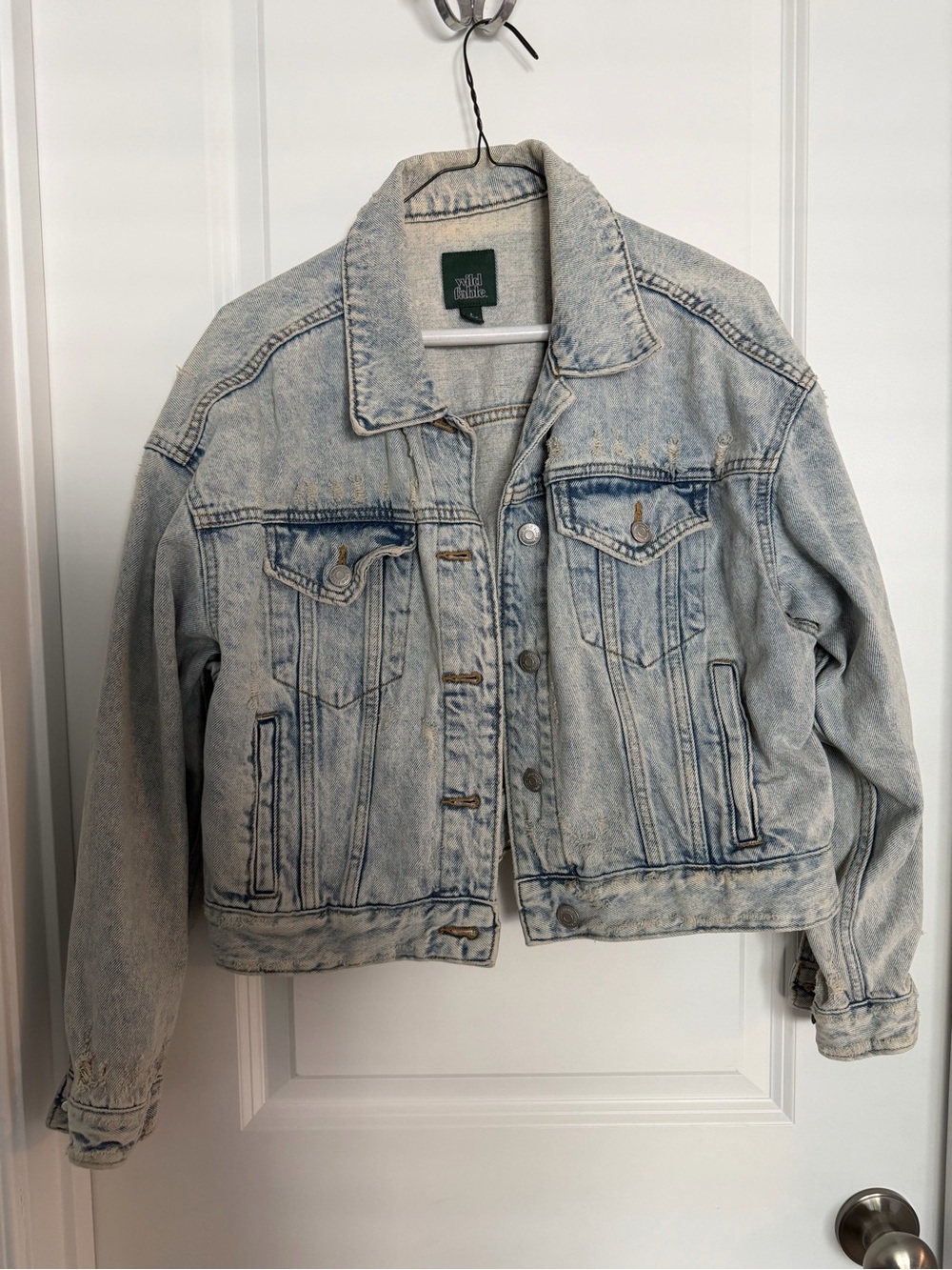 wild fable Light Acid-Wash Denim Jacket - Blue